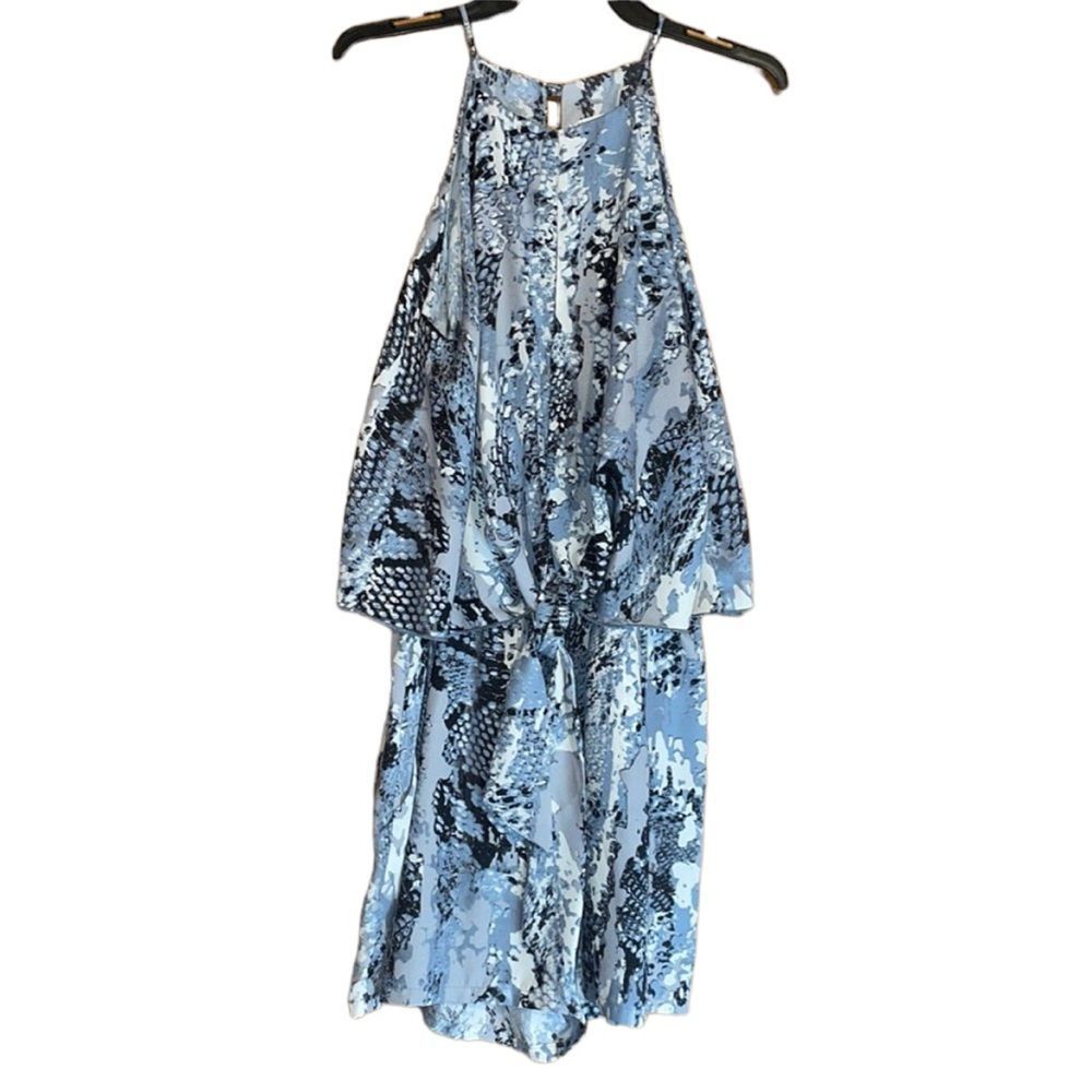 •PANTS STORE•SNAKE PRINT HIGH NECK KEYHOLE FRONT/BACK ROMPER IN SIZE MEDIUM